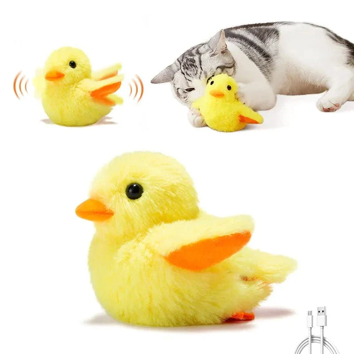 Interactive Flapping Duck Cat Toy Durable Rechargeable