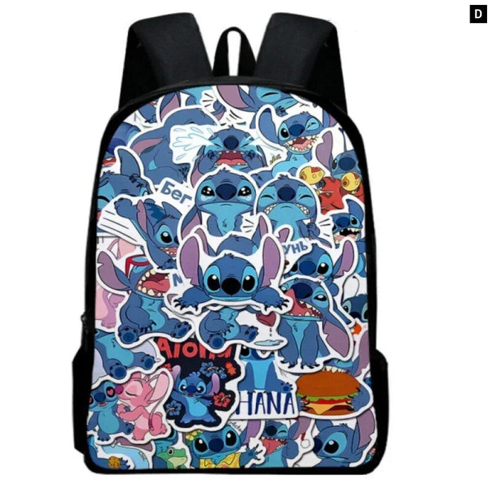 Disney Stitch School Bag For Primary And Middle School Students