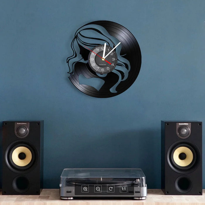 Exotic Lady Vinyl Record Wall Clock