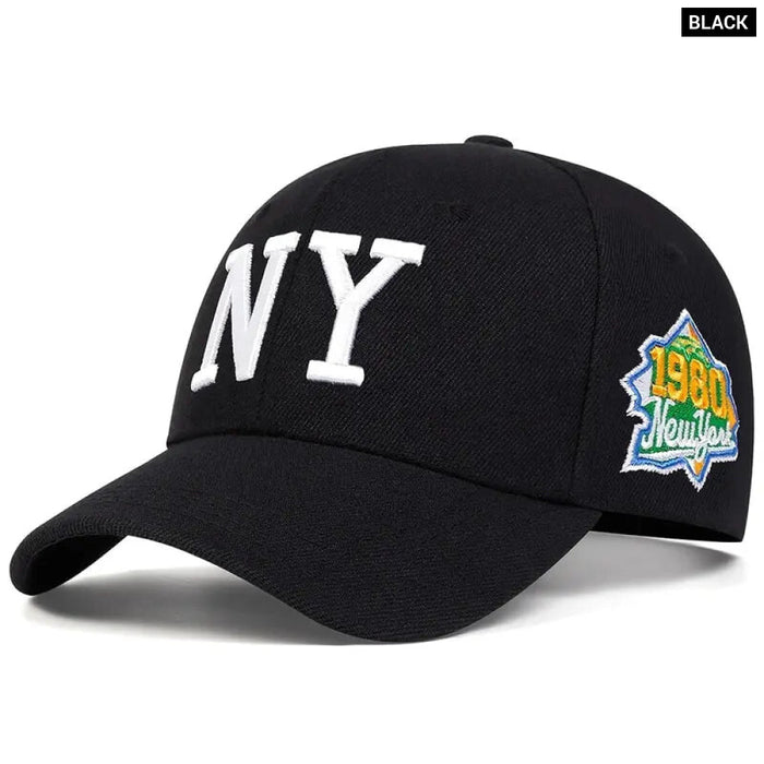 Ny Letter Embroidered Baseball Cap / Hat For Outdoor Wear