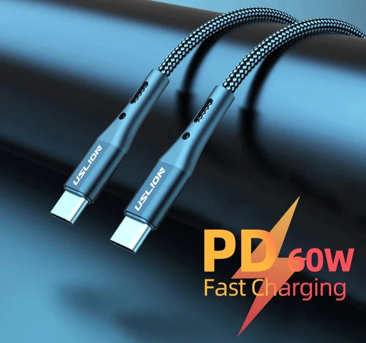 60W Usb C To Usb C Cable For Xiaomi Poco F3 Plus Mi 12/11 Pro Fast Charge