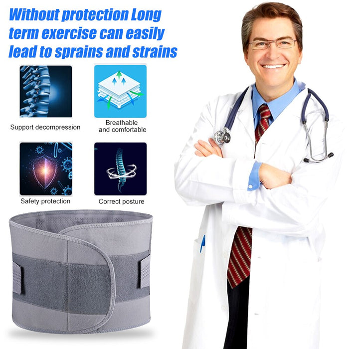 Breathable Ergonomic Design Warmer Stretcher Lower Back Belt For Pain Relief