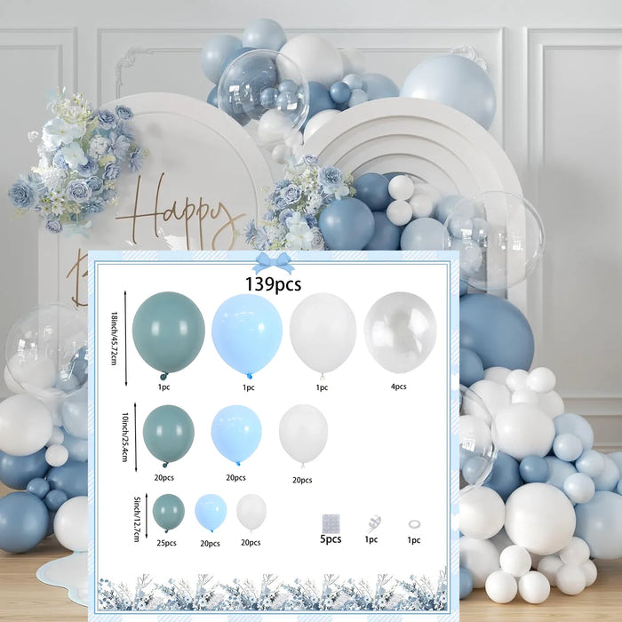 Pink And Blue Balloon Arch Garland Set Birthday Gift Wedding Anniversary Bridal Party Decoration Room Decoration