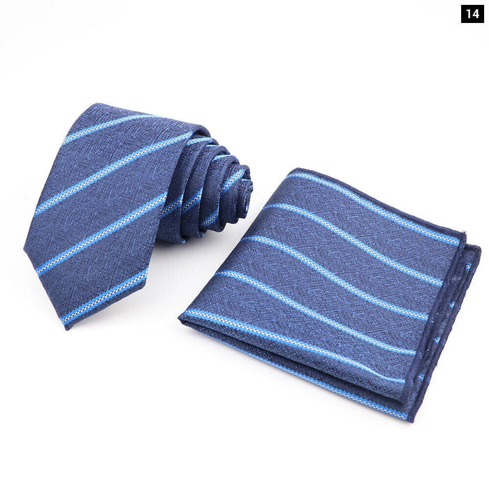 Mens Fashion Tie And Pocket Square Set For Business Weddings And Gifts