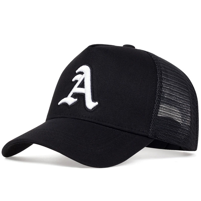 Adjustable Gothic Letter A Baseball Cap / Hat For Outdoor Sun Protection