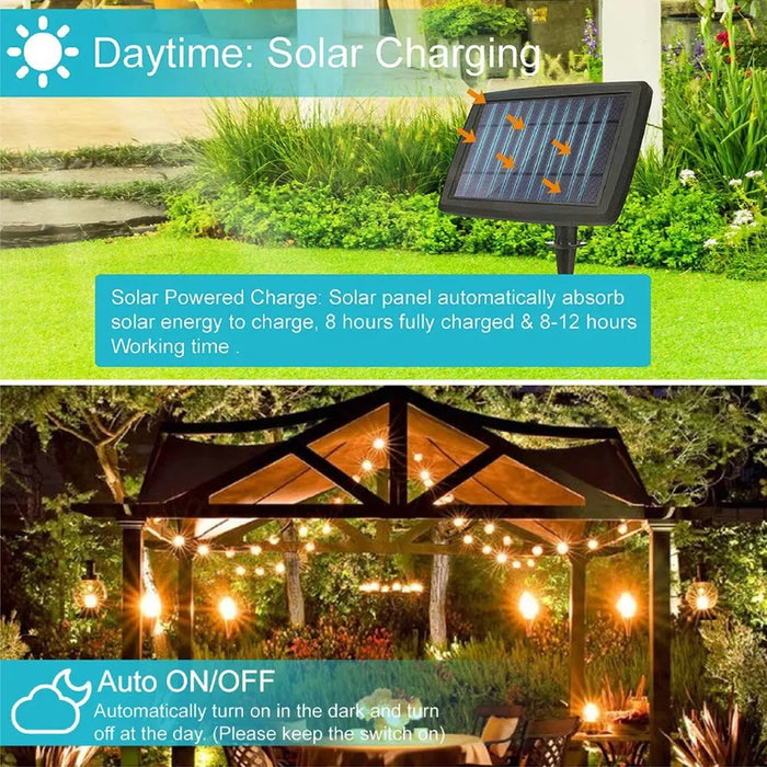 Usb Rechargeable Solar G40 String Lights