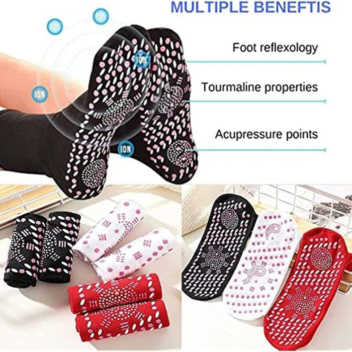 1-3 Pairs Winter Warm Comfortable Self-heating Magnetic Socks for Women Men