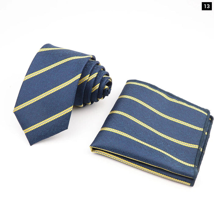 Mens Fashion Tie And Pocket Square Set For Business Weddings And Gifts