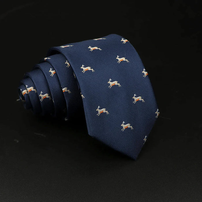 Blue Floral Plaid Tie Mens Classic Necktie For Weddings