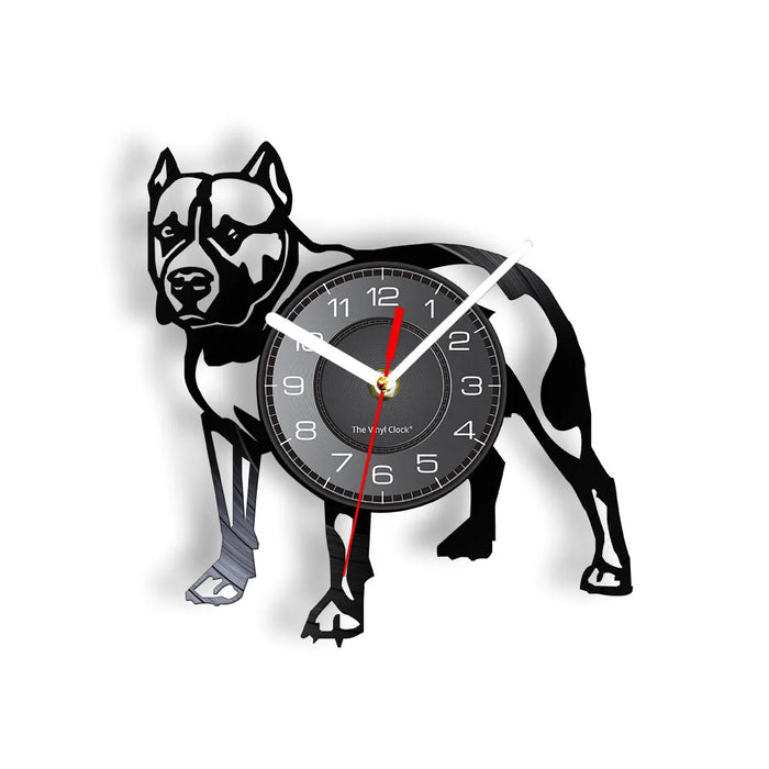 Retro Pitbull Wall Clock