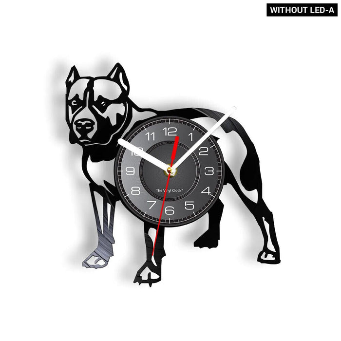 Retro Pitbull Wall Clock