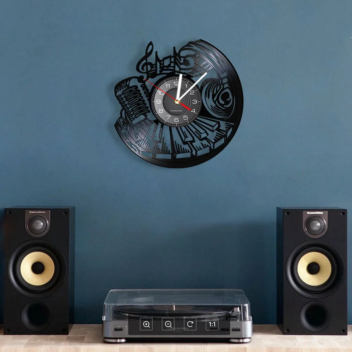 Rock And Roll Vinyl Record Wall Clock