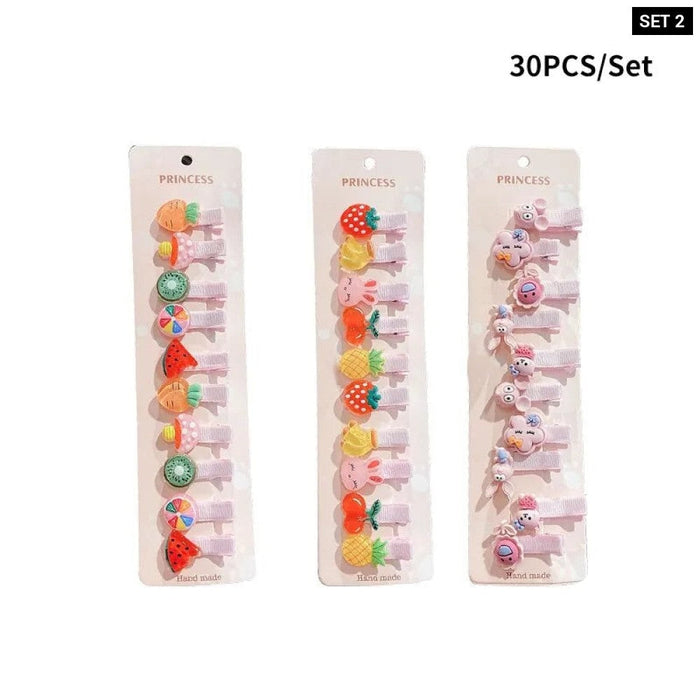 30Pcs Set Cartoon Baby Hair Clips Accessories For Children