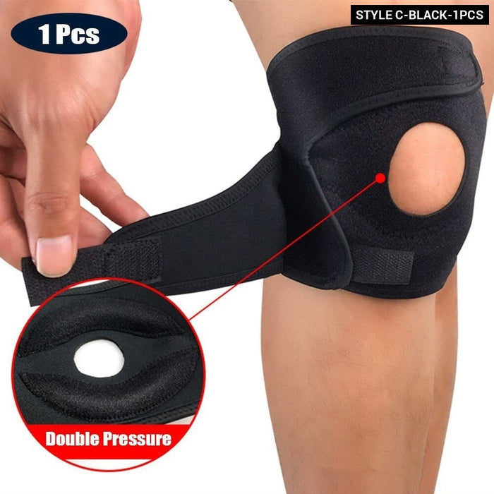 1Piece Adjustable Patella Knee Strap with Double Compression Pads