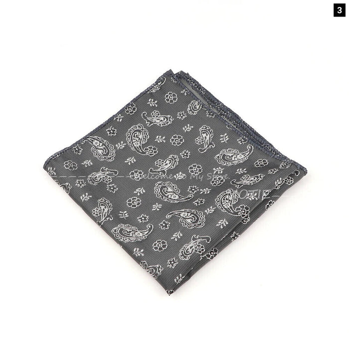 Blue Paisley Pocket Square Mens Business And Wedding Accessory