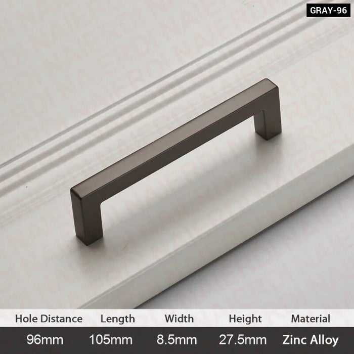 Modern Brushed Zinc Cabinet Handles