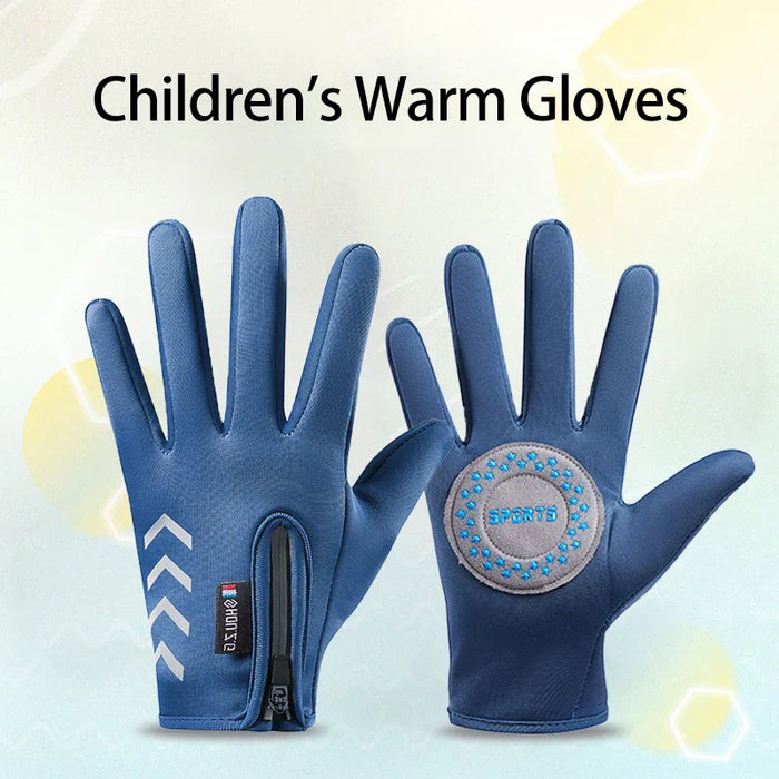 Waterproof Kids Reflective Gloves For Cycling And Skiing