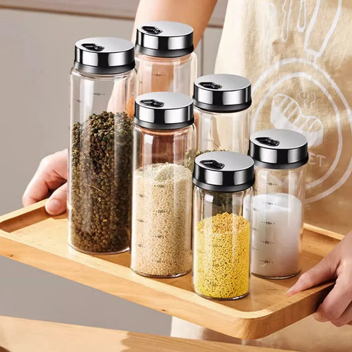 Transparent Glass Seasoning Jar