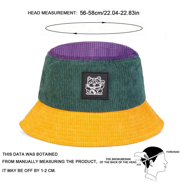 Cat Embroidered Bucket Hat For Sun Protection