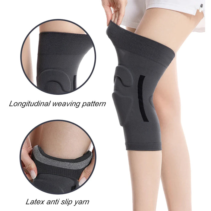 1 Pair Knee Compression Sleeves With Patella Gel Pads For Working Out Running Weightlifting