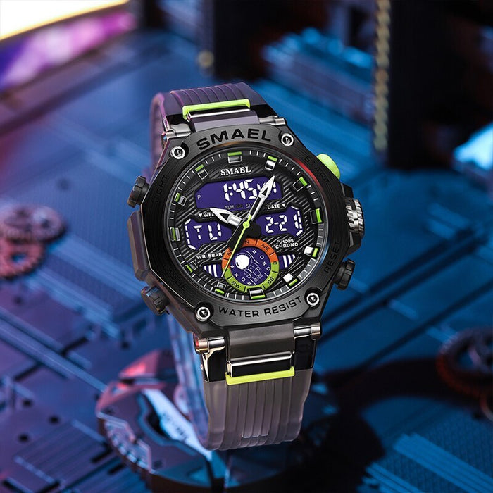 Quartz Wristwatches Sport Military Army Clock Alarm Dual Display LED Electronic Watch Waterproof Watches For Men