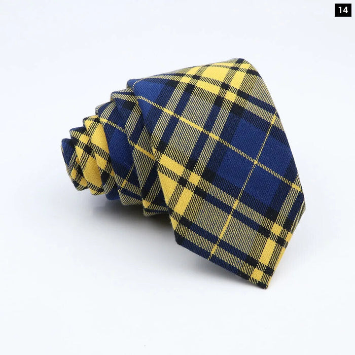 Cotton Plaid Ties For Weddings