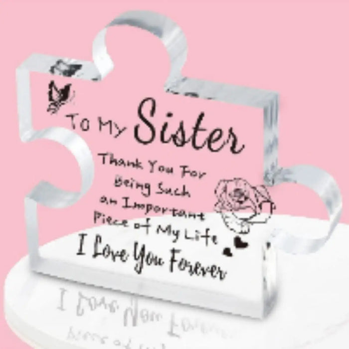 Sister's Birthday & Christmas Puzzle Plaque Perfect Gift!