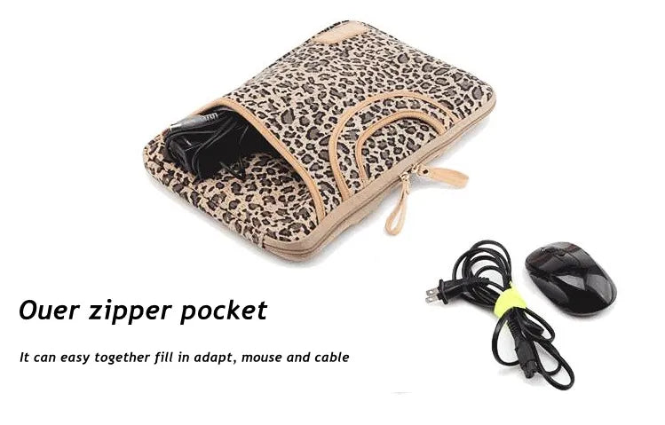 For Macbook Air Pro Womens 12,13.3,14,15.6 Inch Leopard