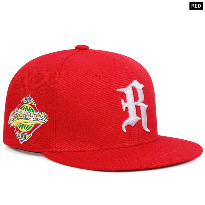 Adjustable Gothic R Embroidery Baseball Cap / Hat