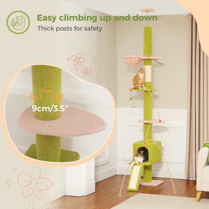 Adjustable 5 Tier Cat Tree Tower For Indoor Climbing