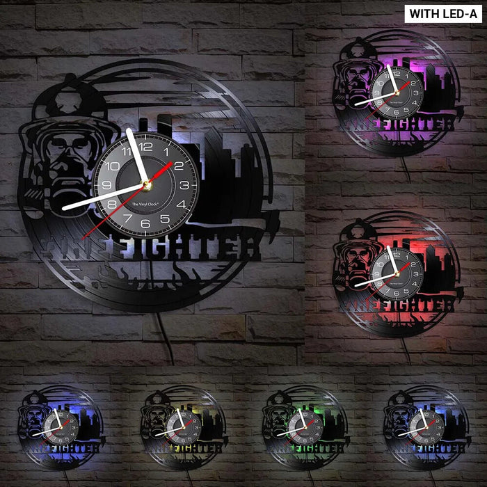 Firefighter Wall Clock With Maltese Cross Design