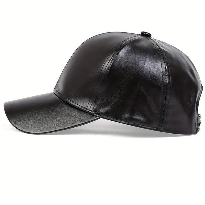 Adjustable Leather Baseball Cap / Hat For Outdoor Wear