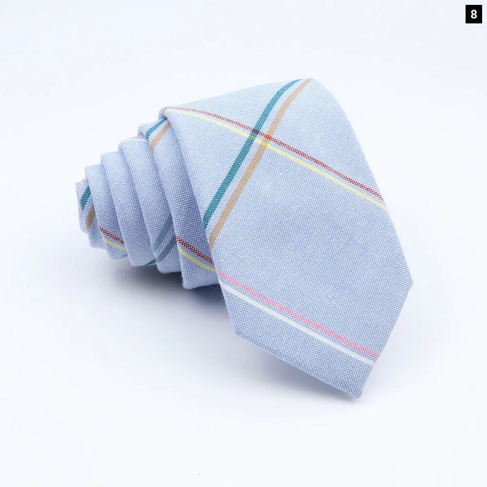 Cotton Plaid Ties For Weddings