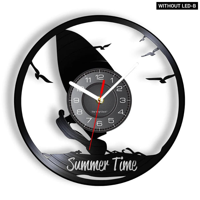 Summer Time Windsurfing Wall Clock