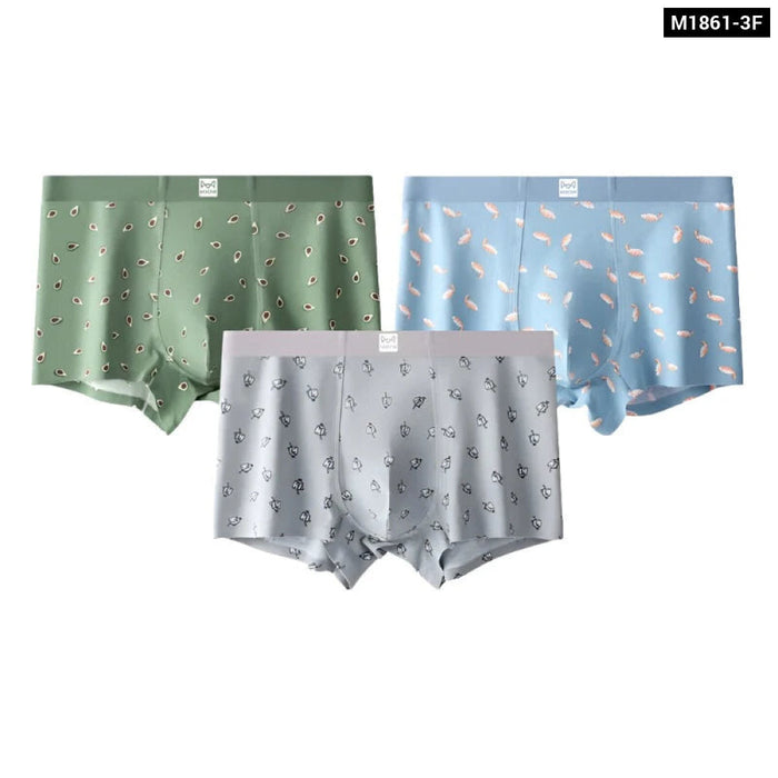 3 Piece Antibacterial Cotton Boxers For Men