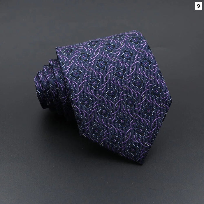 Classic Jacquard Plaid Tie For Business Weddings And Daily Wear