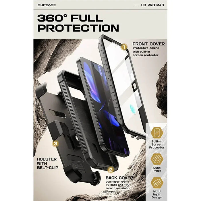 For Google Pixel 9 Pro Xl Ub Pro Mag Full-Body Rugged Magnetic Phone Case With Built-In Screen Protector