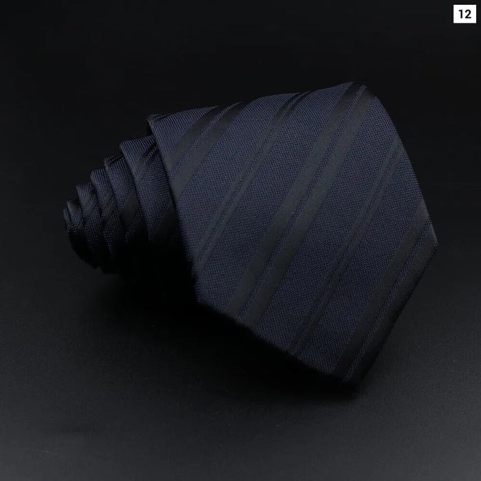 Mens Jacquard Striped Tie For Business Weddings And Daily Wear