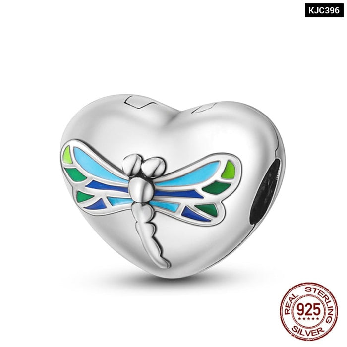 Fit Pandora Original Bracelet 925 Sterling Silver Cats Claw Butterfly Silicone Spacer Beads Colourful Zircon Fine DIY Jewelry