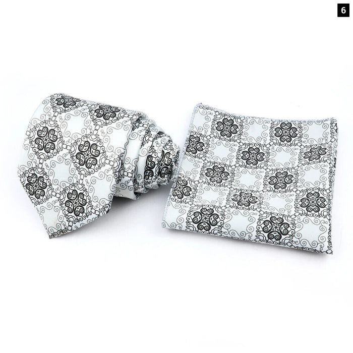 Paisley Jacquard Tie Set For Office Or Wedding