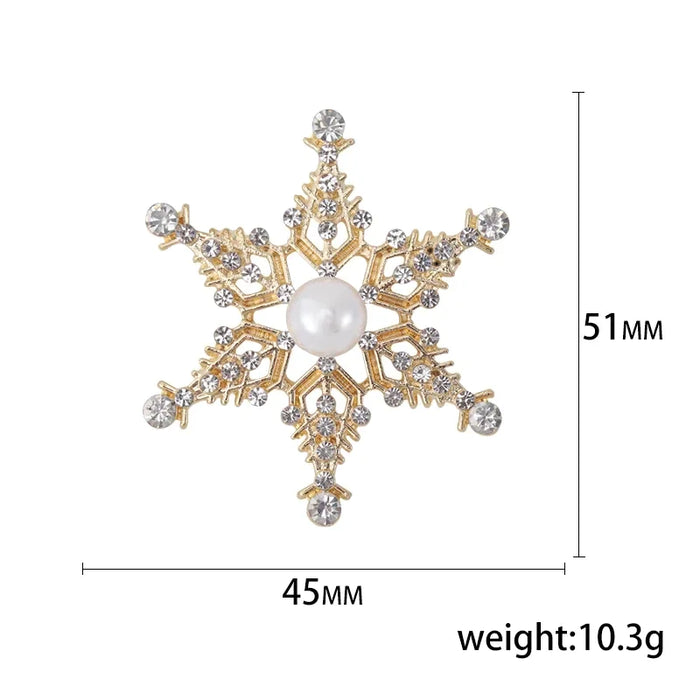 Snowflake Lapel Pin For Christmas Womens Special Design For