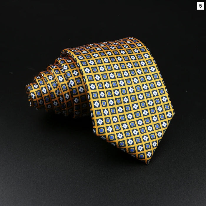 51 Styles Mens Silk Ties Jacquard Striped Plaid Floral 8cm