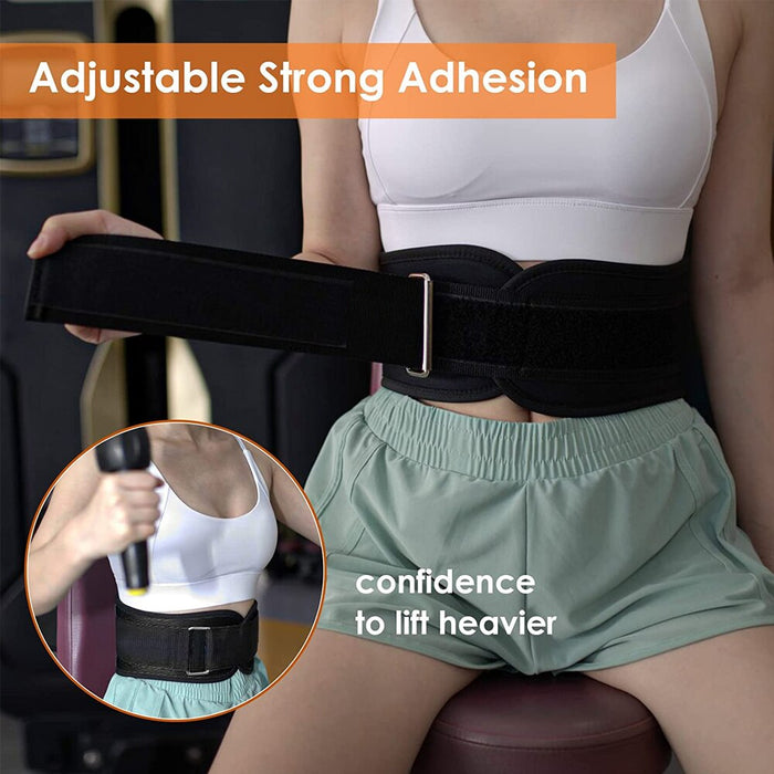 Weight Lifting Back Support Workout Belt with Metal Buckle for Men Women