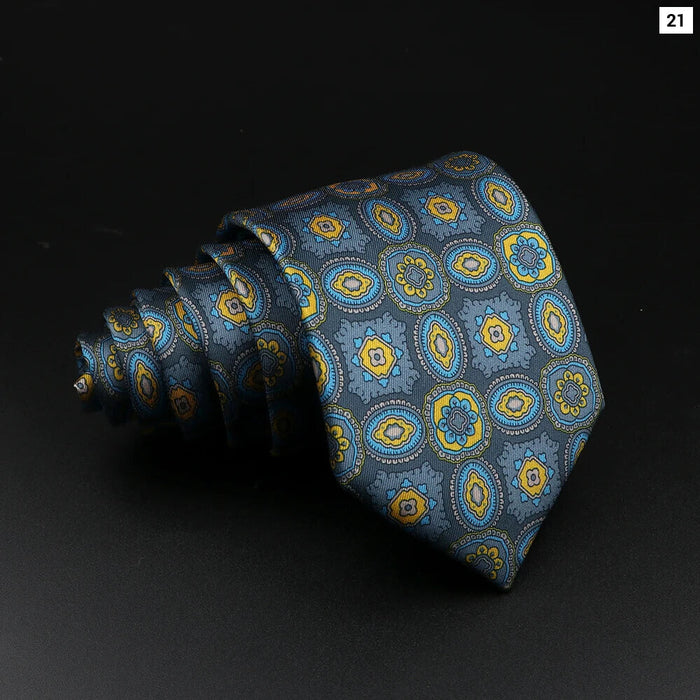 51 Styles Mens Silk Ties Jacquard Striped Plaid Floral 8cm