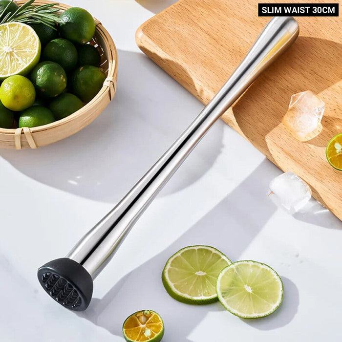 Stainless Steel Cocktail Swizzle Stick With Crushed Ice