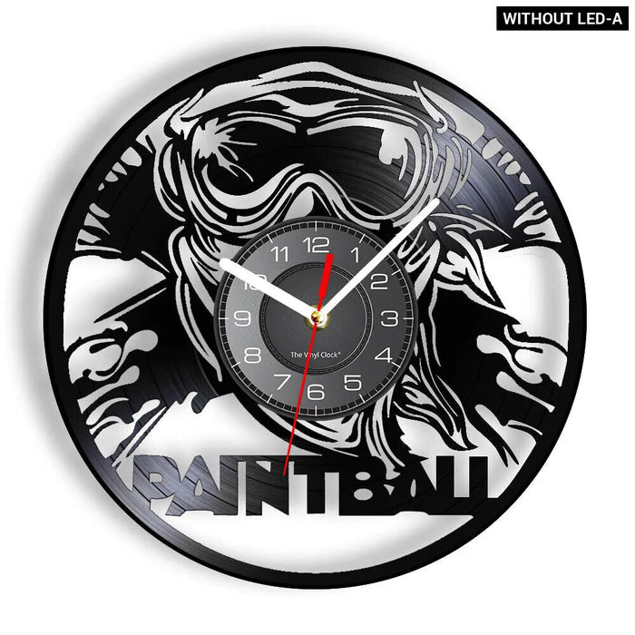 Boys Dorm Room Paintball Vinyl Clock