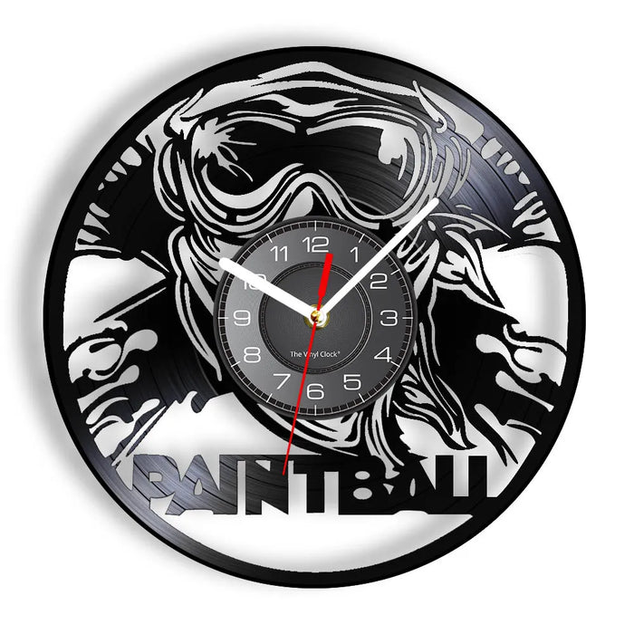 Boys Dorm Room Paintball Vinyl Clock