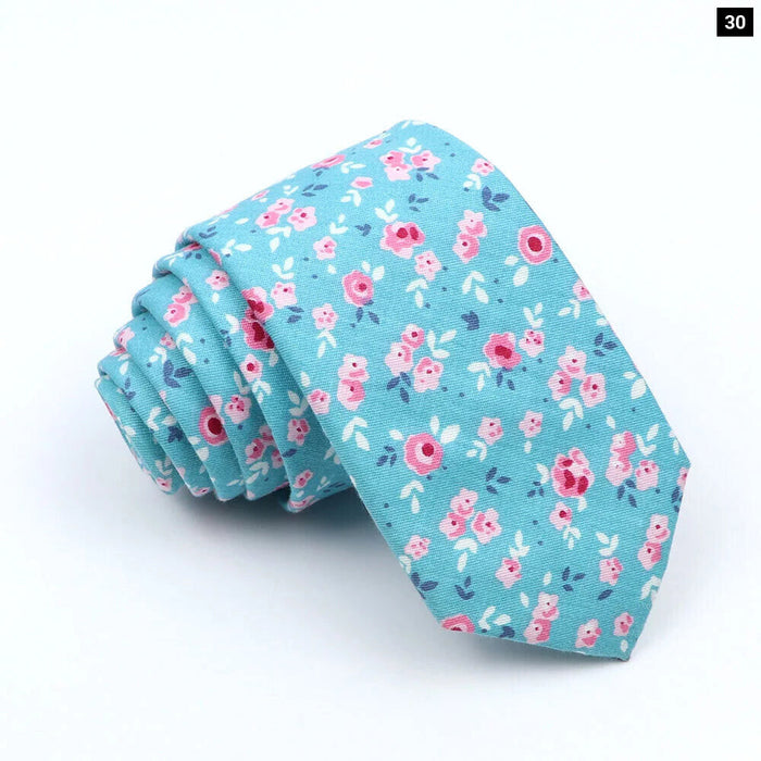 Cartoon Neck Ties For Men Slim Casual Cotton For Weddings And Parties