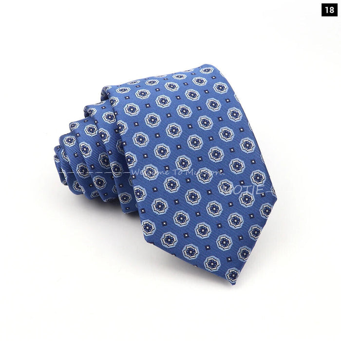 Deep Blue Striped Polyester Neckties For Business Weddings And Daily Wear