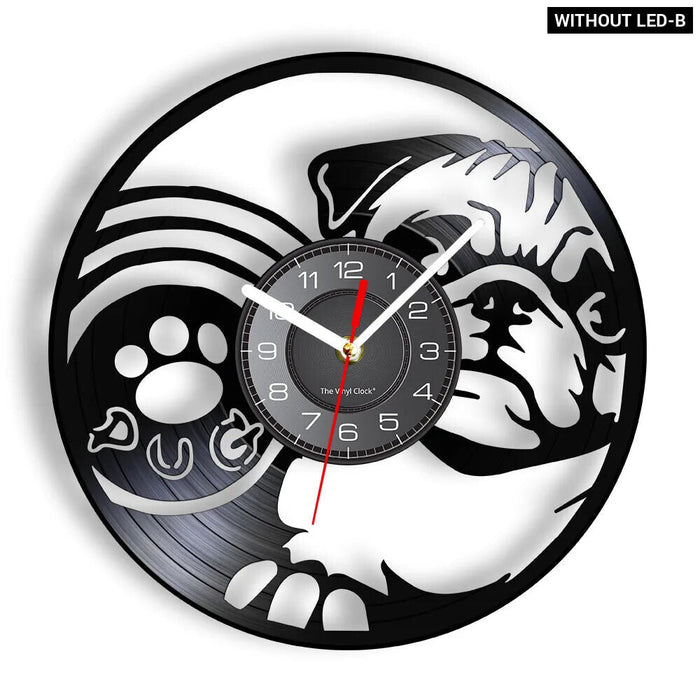 Custom Pug Dog Vinyl Record Wall Clock